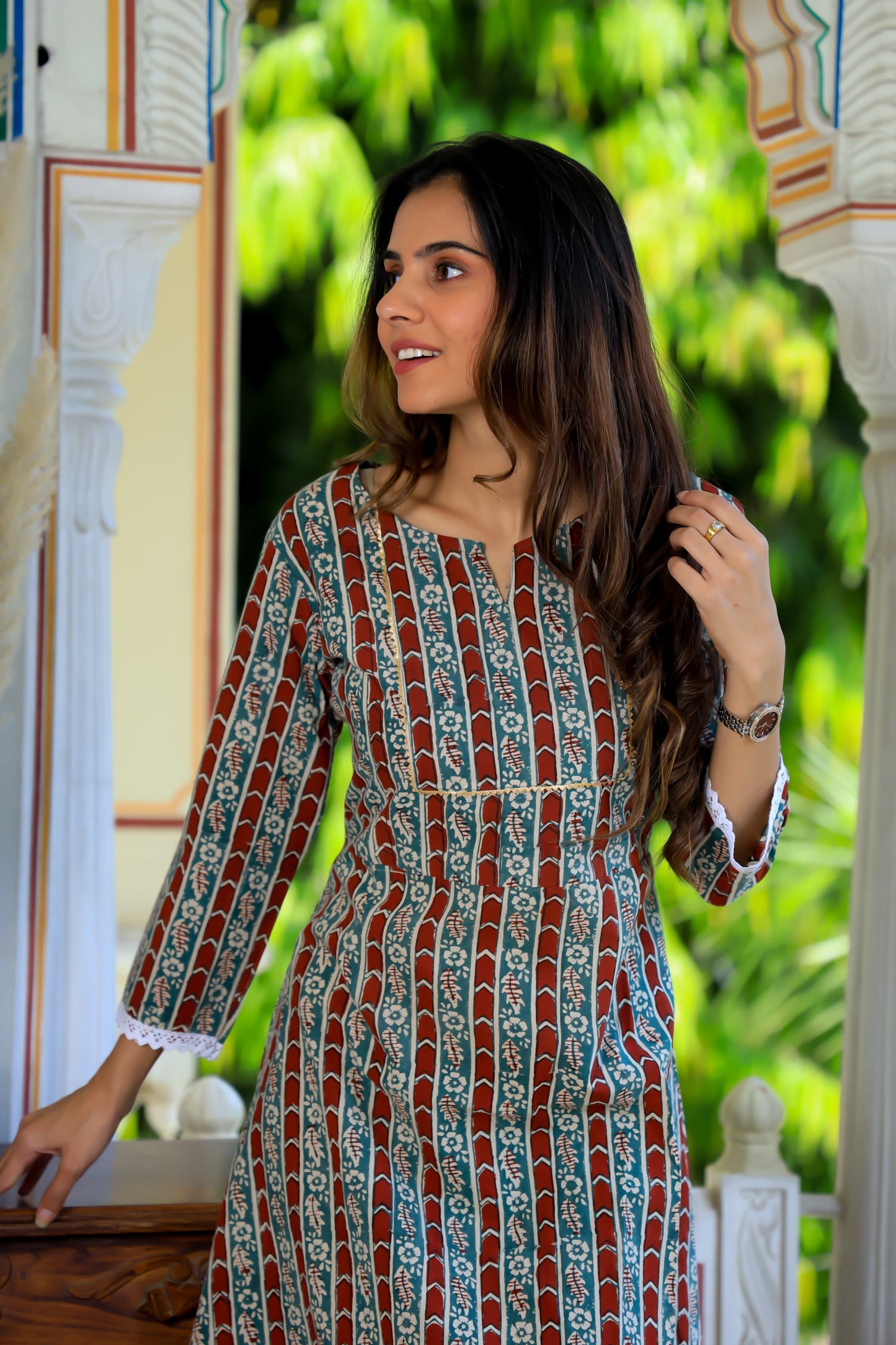 Grey floral dress