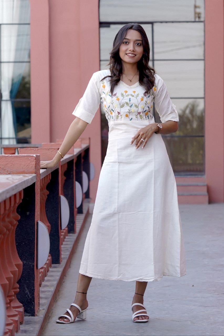 Embroidered Wildflower Dress