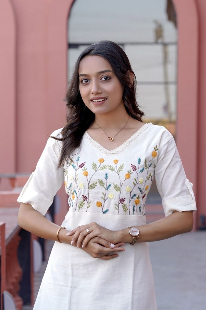 Embroidered Wildflower Dress