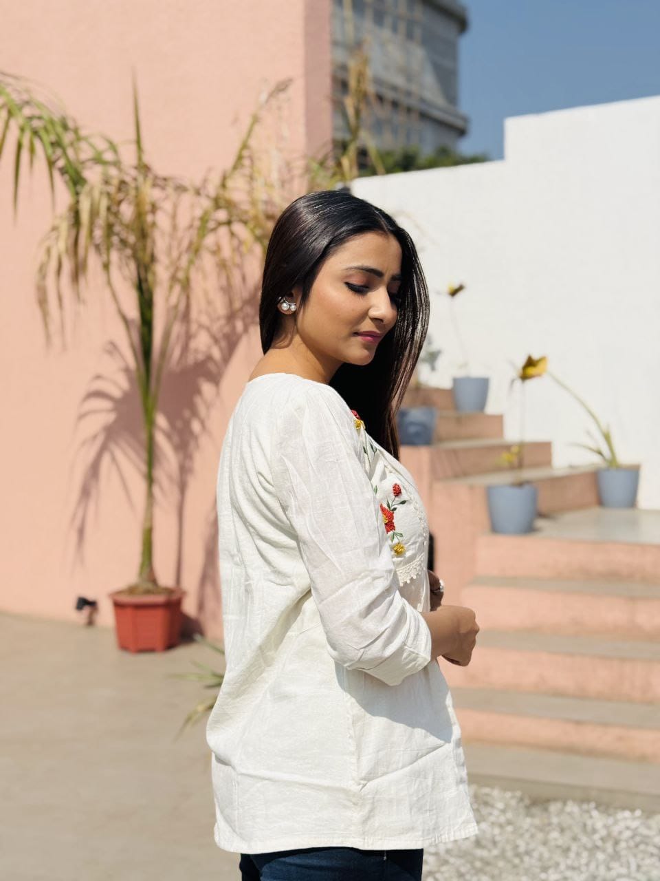 Embroidered Bloom Top