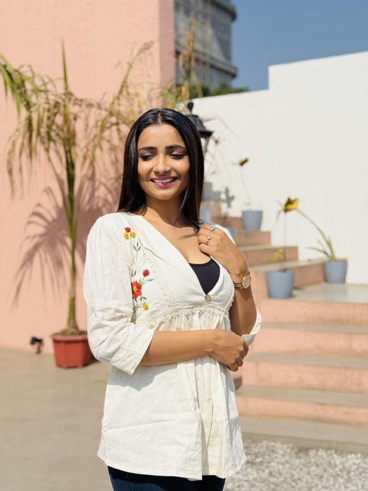 Embroidered Bloom Top